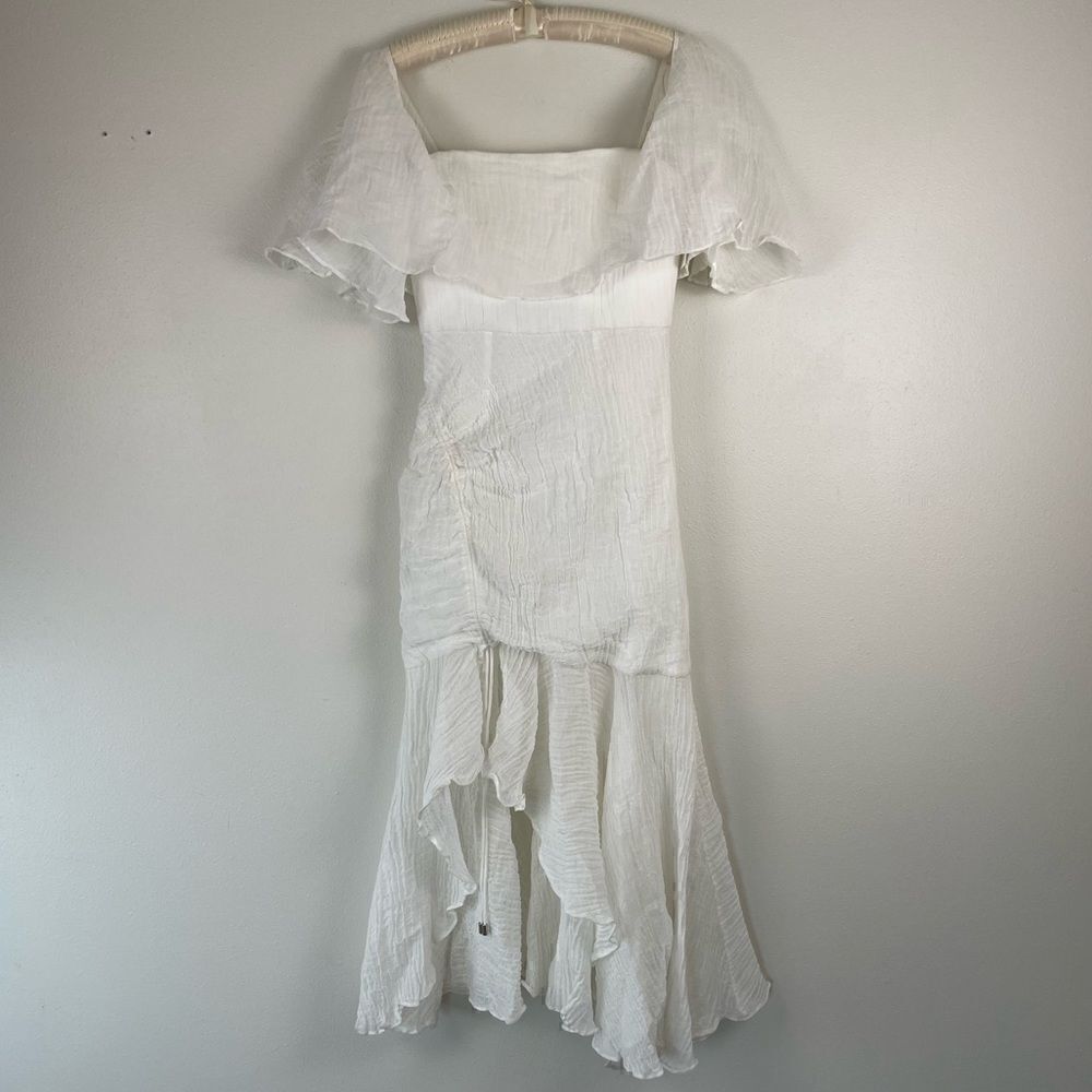 NWT C/MEO COLLECTIVE Temptation Strapless White Dress Size S
